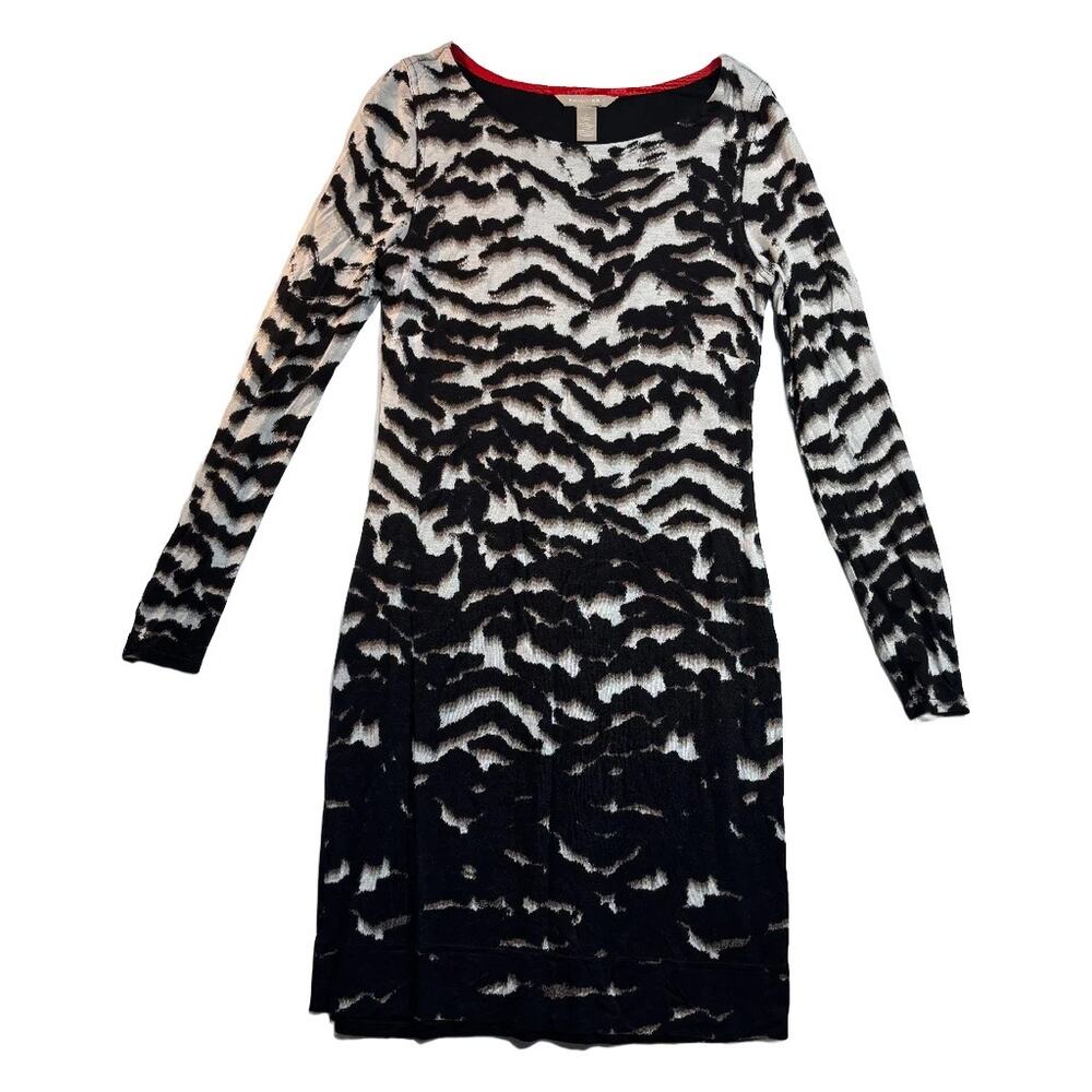 Banana Republic Women’s Small Animal Print Sweater Dress Long Sleeve Knit S